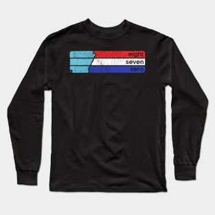 870 - Retro Lines Long Sleeve T-Shirt